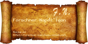 Forschner Napóleon névjegykártya